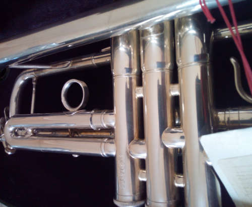 Sanchez Bb Trumpet (Display Set) Silver Plated Brass Body - STRE200S