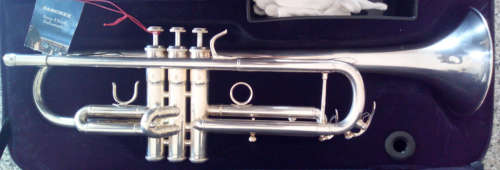 Sanchez Bb Trumpet (Display Set) Silver Plated Brass Body - STRE200S