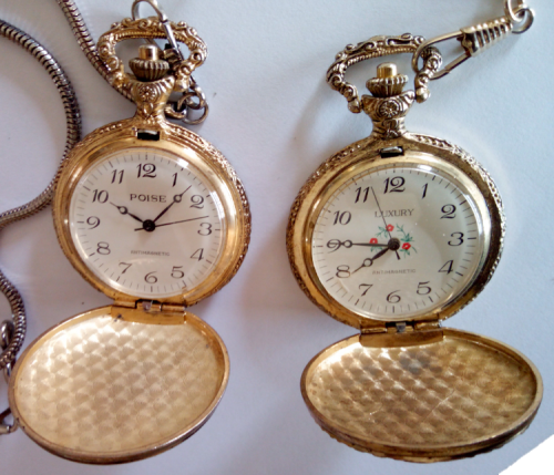 Collector`s Pocket Watch (1 bid for both - antimagnetic - require battery)