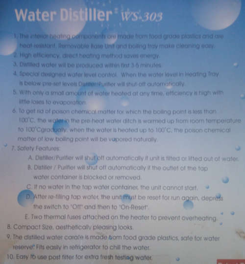 Burton Water Disteller Purifier