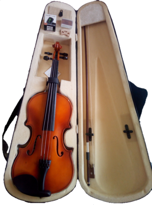 3/4 Violin With Bow & Case + Digital Tuner (Display Unit - As New - Please Read - Cosmetics)