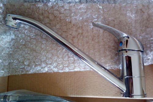 Basix Single Lever Deck Sink Mixer (Only 2 Available) Brass with Chrome Finish Inner & Outer