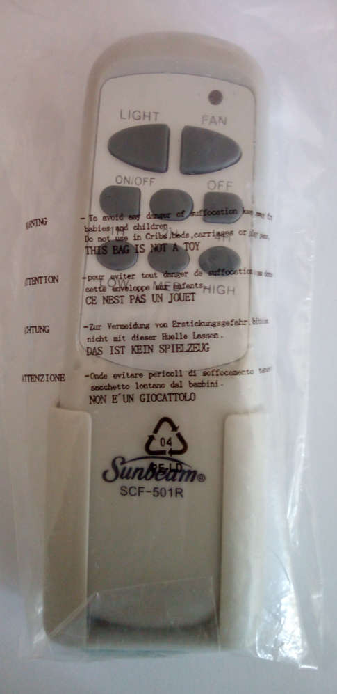 Remote Control Only, - For Sunbeam/Goldair Fans with Same Remote Design Only