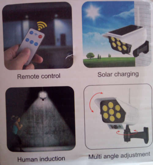 180W Outdoor Solar Sensor LED Street/Garden Lighting with Dummy Cam