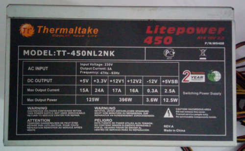 Thermaltake Lite Power 450