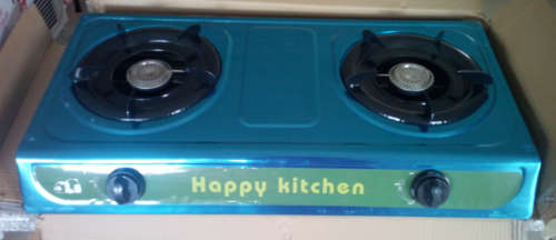 Happy Kitchen Large 2 Plate Table Top Piezo Ignited Gas Stove