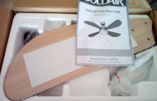 Please Read - Goldair 106cm Wooden 4 Blade Ceiling Fan (GCF-132)