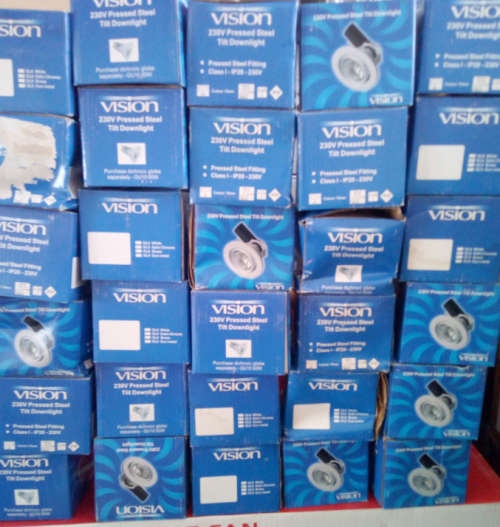 Pressed Steel Tilt Downlight Holder for GU10 Bulbs (1 bid for all 50)