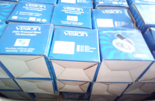 Pressed Steel Tilt Downlight Holder for GU10 Bulbs (1 bid for all 50)