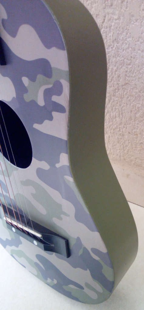30inch Camo Motif Sanchez Guitar (Please Read)