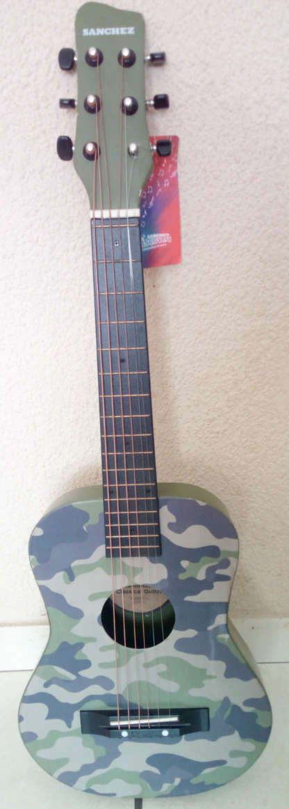 30inch Camo Motif Sanchez Guitar (Please Read)