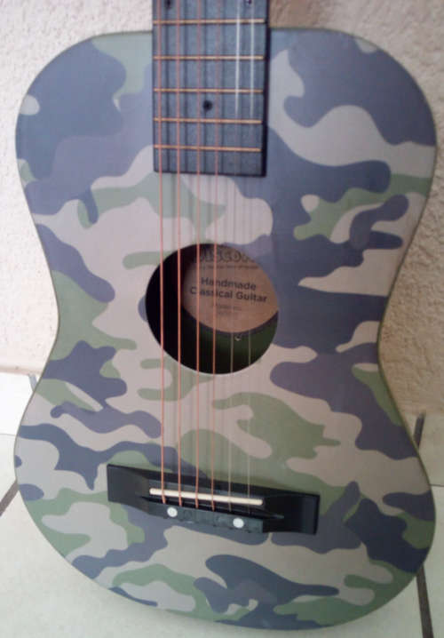 30inch Camo Motif Sanchez Guitar (Please Read)