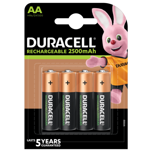 Duracell Rechargeable 2500mah AA Batteries (4pk)