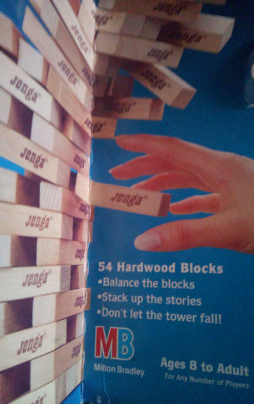 Wooden Chess Pieces Plus Wooden Jenga Bocks