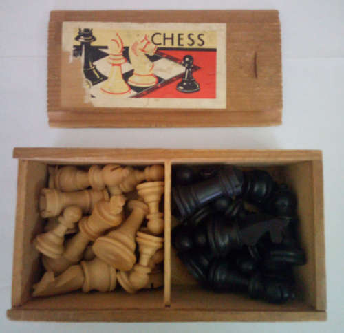 Wooden Chess Pieces Plus Wooden Jenga Bocks