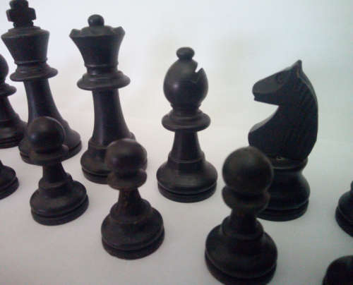 Wooden Chess Pieces Plus Wooden Jenga Bocks