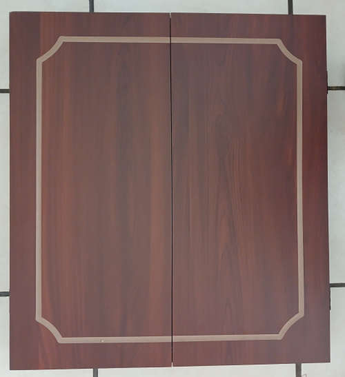 Tournament Size Puma Dart Board + Cherry Veneer Wood Cabinet (Please Read, Minor Cosmetic)