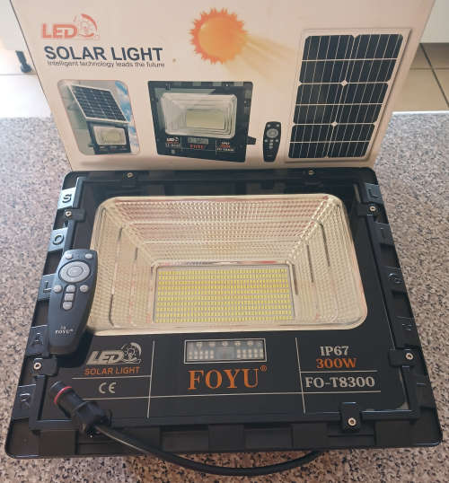 300W Large Solar Floodlight (up to 30 hours per charge) - No Panel
