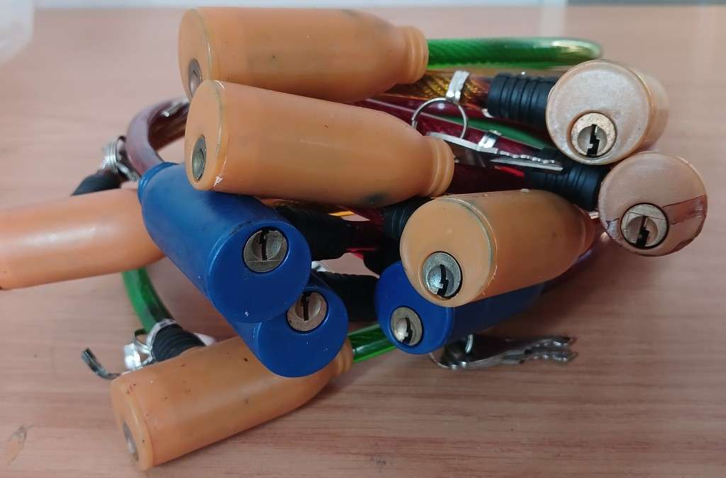 10 Piece 600mm Steel Rope PC/Bicycle Lock