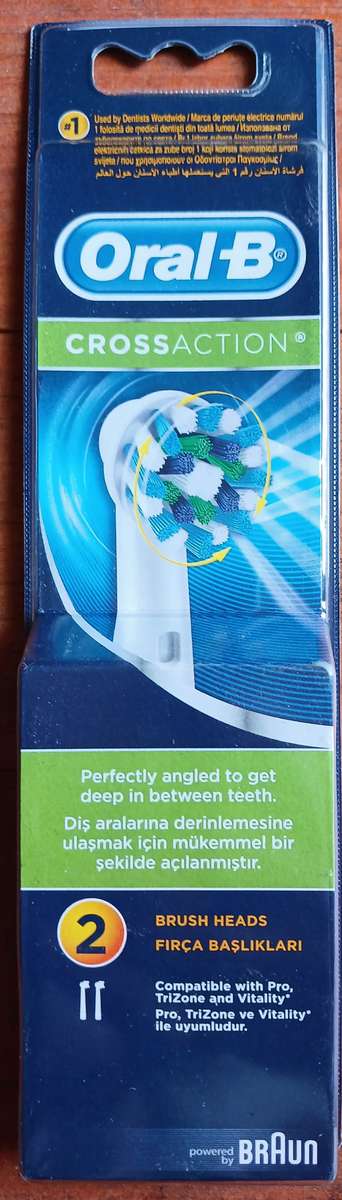 (1 Bid for 6pc  12) Oral B Cross Action Heads (2pk) Compatible with Pro, TriZOne & Vitality