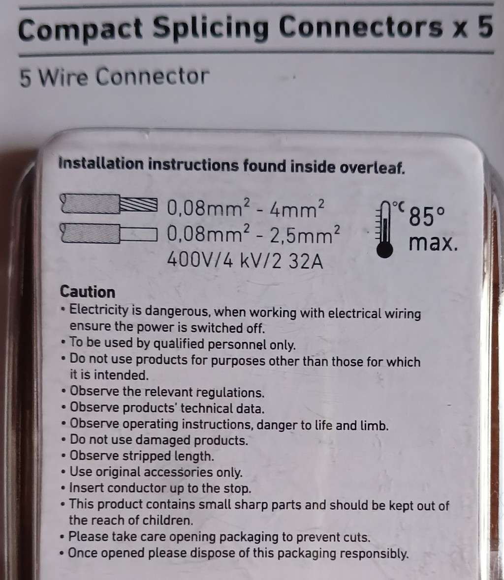 Wago 221 Compact 5 way Splice Connector (1 bid for 20 connectors)