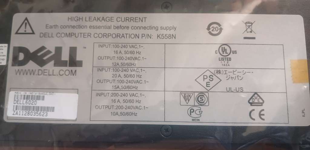 Dell Basic Power Distribution Rack