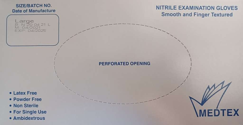 (200 piece) Nitrile Powder Free Multipurpose Disposable Gloves (X-Large)