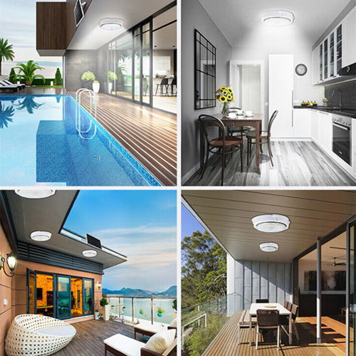 40W Solar Ceiling Lamp Home Chandelier Corridor Light with Remote Control