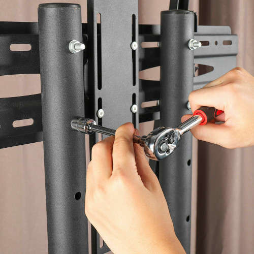 46-Pack Ratcheting Torque Wrench Kit Car Bicycle Hand Repair Tools 1/4 Inch Socket Kit