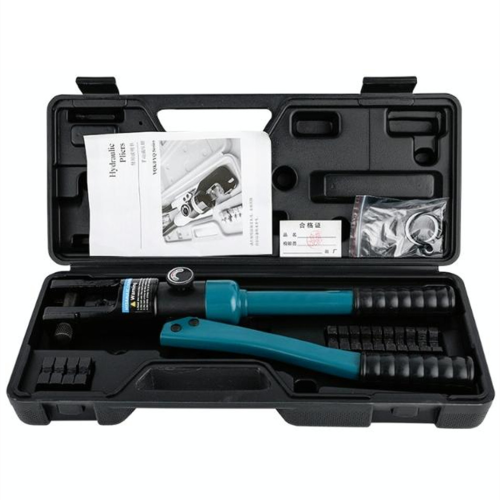 Electrician`s integral manual hydraulic pliers multi-function crimper tool kit