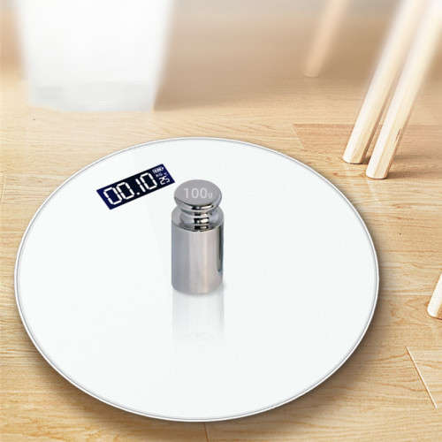 Digital Kitchen Scale Round Glass Scale Smart LCD Display Electronic Scale