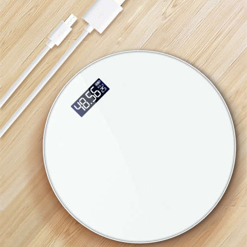 Digital Kitchen Scale Round Glass Scale Smart LCD Display Electronic Scale