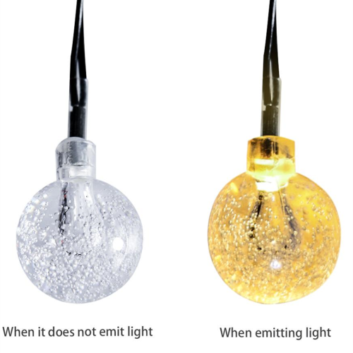 Solar string lights outdoor spherical bulb string lights waterproof solar garden lights