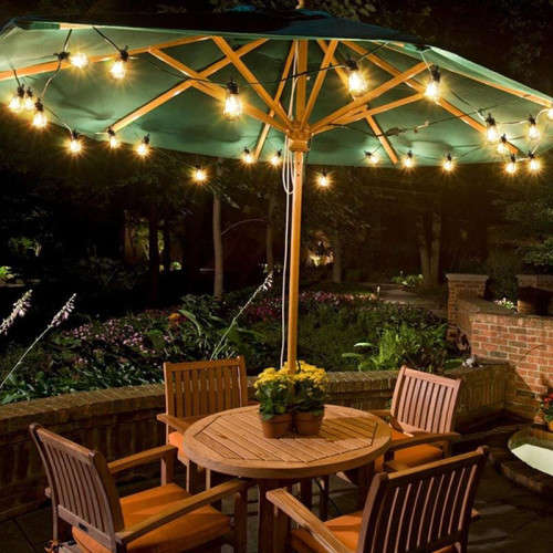 Solar string lights outdoor spherical bulb string lights waterproof solar garden lights