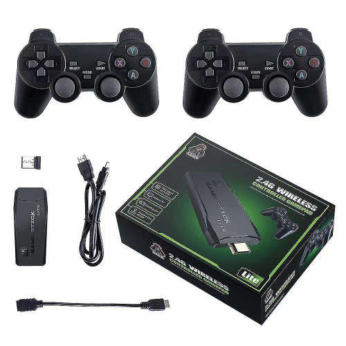 Wireless Retro Gaming Console 4K HD HDMI Output Plug and Play with Dual 2.4G Wireless Controllers