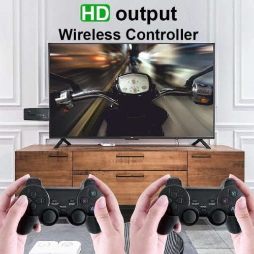 Wireless Retro Gaming Console 4K HD HDMI Output Plug and Play with Dual 2.4G Wireless Controllers
