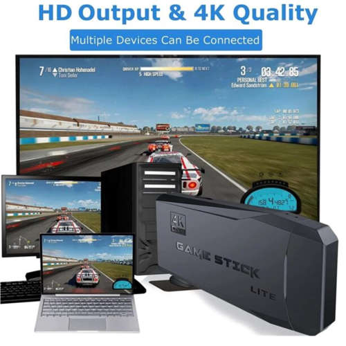 Wireless Retro Gaming Console 4K HD HDMI Output Plug and Play with Dual 2.4G Wireless Controllers