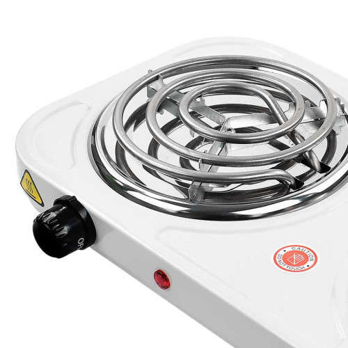 Portable Electric 2 Burner Spiral Cooker Coil Instant Heat Dual Helix Circuit