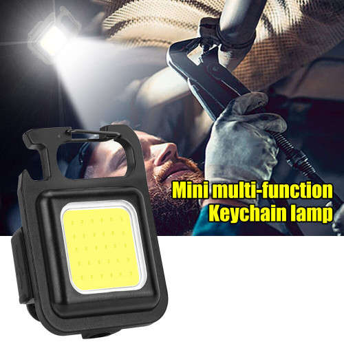 [PACK OF 4Pcs ] Keychain Small Pocket Light - Mini COB Flashlights Bright Rechargeable