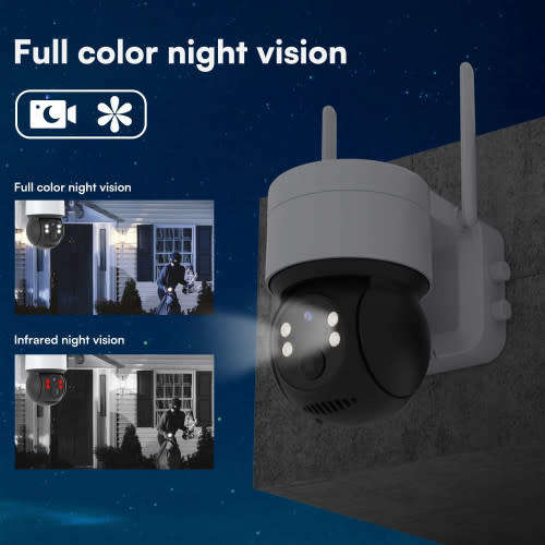 Solar Camera Wifi Outdoor PIR Human Detection Night Vision Security Dome Camera with Solar Panel