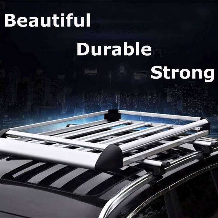 Roof Bracket Double Aluminum Square Tube Storage Rack Travel Transport Bracket