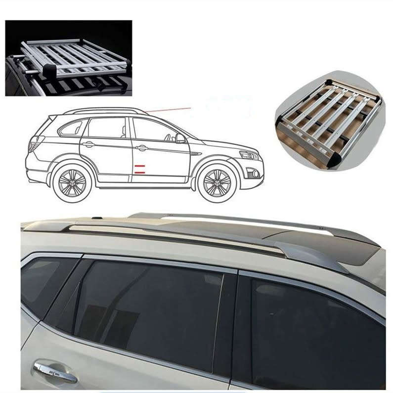 Roof Bracket Double Aluminum Square Tube Storage Rack Travel Transport Bracket