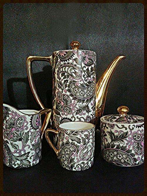 Antique Transferware Teaset. Stunning and unusual design! R1 START!!!