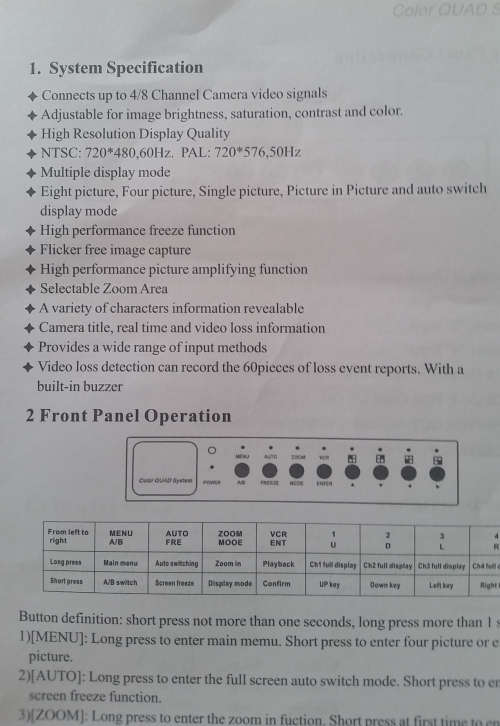 8CH color Video Quad splitter Prosesor for CCTV System