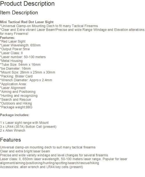 Lazer Sight For Rifles