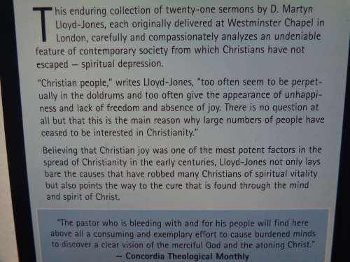 spiritual depression, Its Causes and Cure - D MARTYN LLOYD-JONES - new