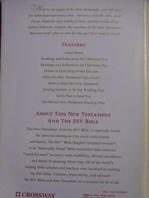 The Holy Bible NEW TESTAMENT - ESV, brand new
