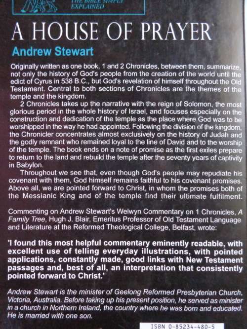 A HOUSE OF PRAYER, Welwyn Commentary Series - The message of 2 Chronicles - Andrew Stewart