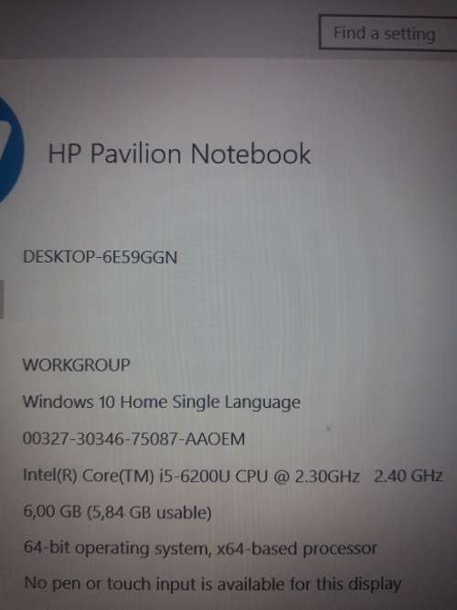 HP STAR WARS SPECIAL EDITION NOTEBOOK 15.6 6200U 6th GEN. 2.3 - 2.8GHZ