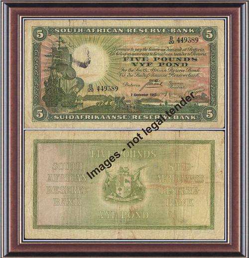 South Africa: 5 pound Postmus B/21 F